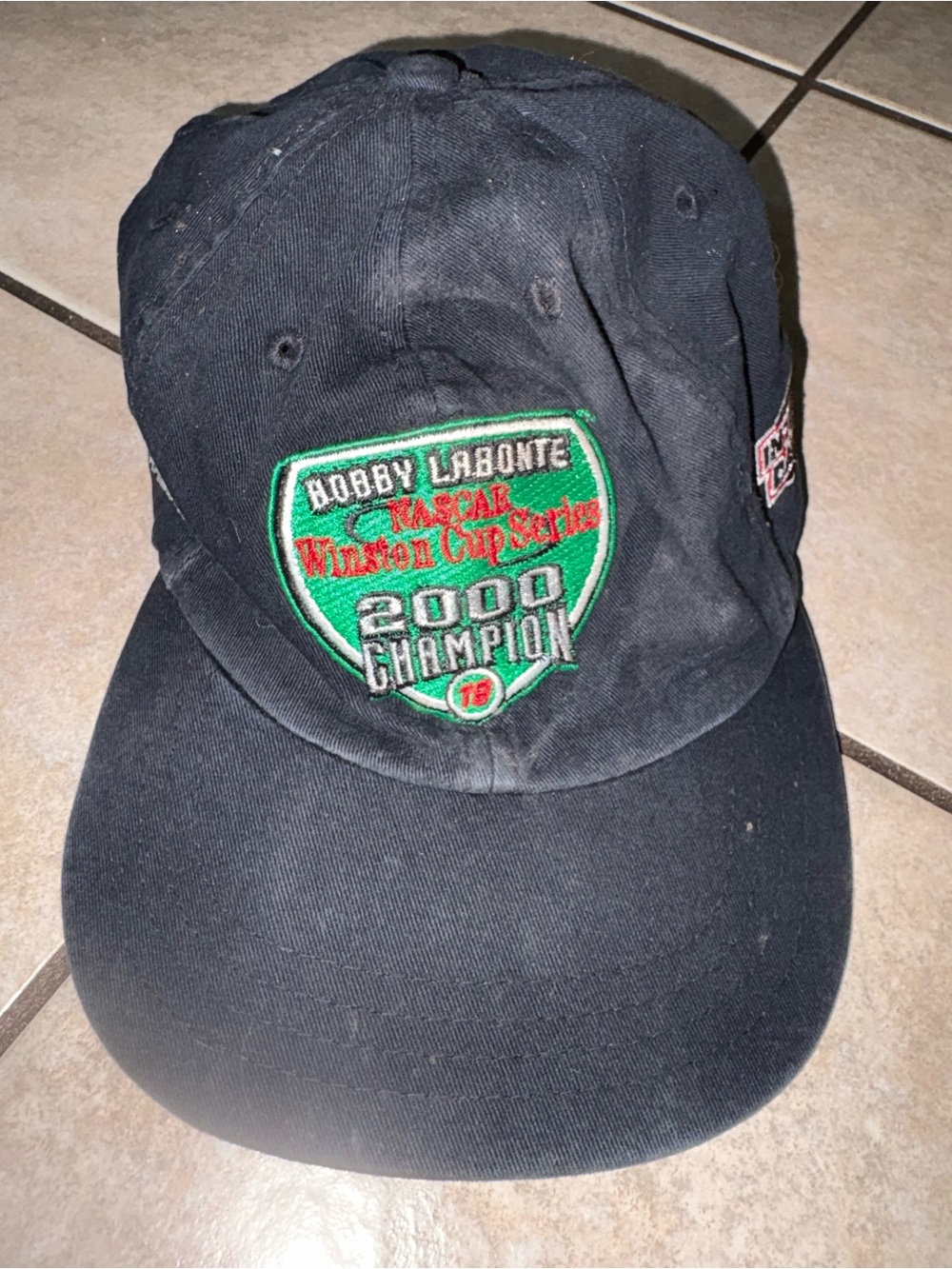 Bobby Labonte 2000 NASCAR Winston cup Champion Black Baseball Cap